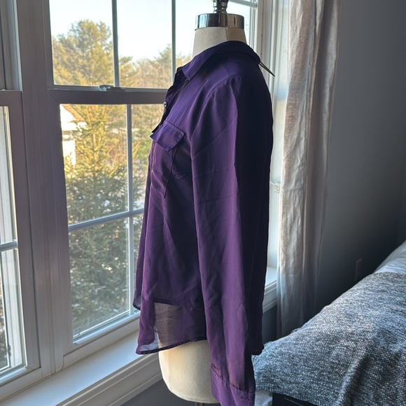 Kensie Purple Blouse - Picture 4 of 5